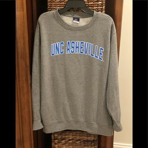 MV Sport brand, UNC Asheville sweatshirt, Size Large, poly/cotton blend